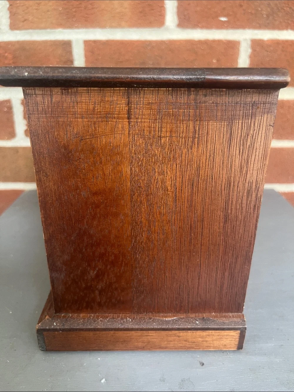 Vintage Wooden Jewelry Box with Music 4 Lined Drawers Table Top Chest Style